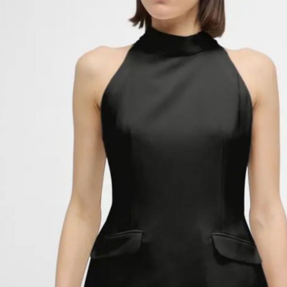 Sophia Ritchie The Ronit Black Tailored fit Sleeveless Luxury top Large NWT